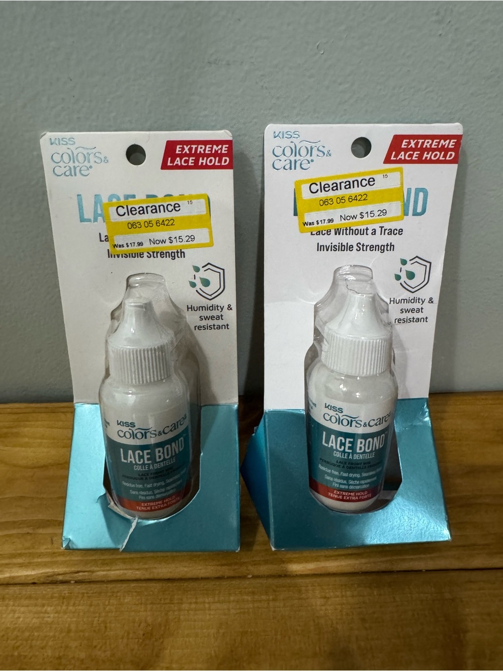 KISS Colors & Care Lace Bond Extreme Lace Hold Adhesive 2ct